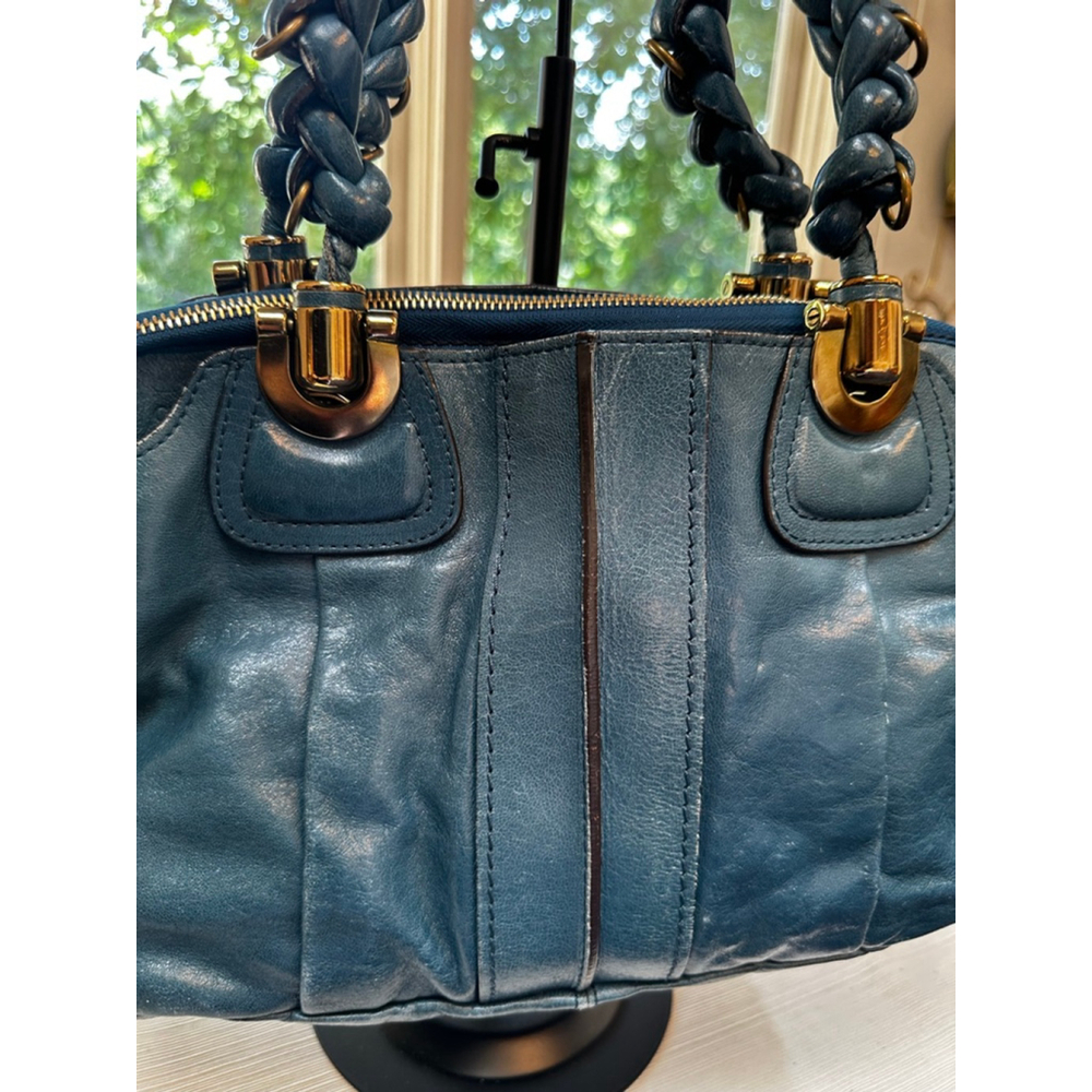 Chloé Blue Leather Heloise Shoulder Bag - Picture 3 of 16